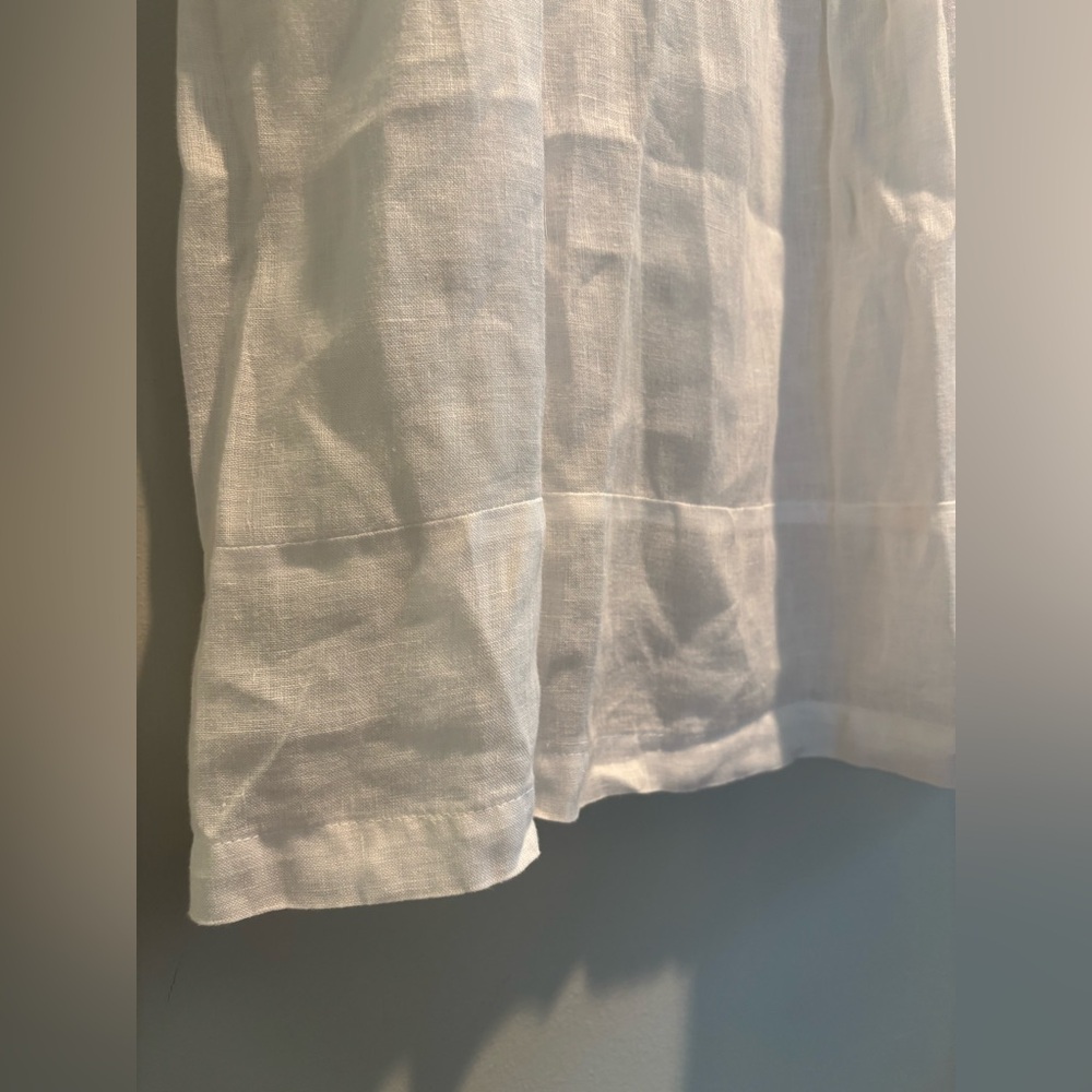 CP Shades 100% linen crisp white tunic pullover - Picture 4 of 7